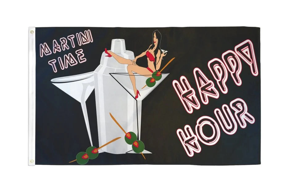 Happy Hour Flag 3x5ft Poly Flag