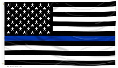 THIN BLUE LINE 3X5 FLAG