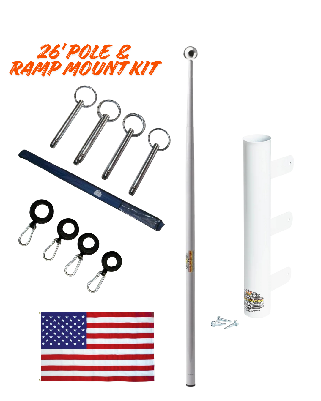 Telescoping Flagpole and Ramp Mount Kit