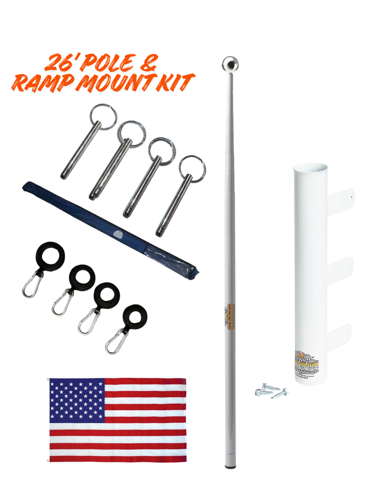 Telescoping Flagpole and Ramp Mount Kit