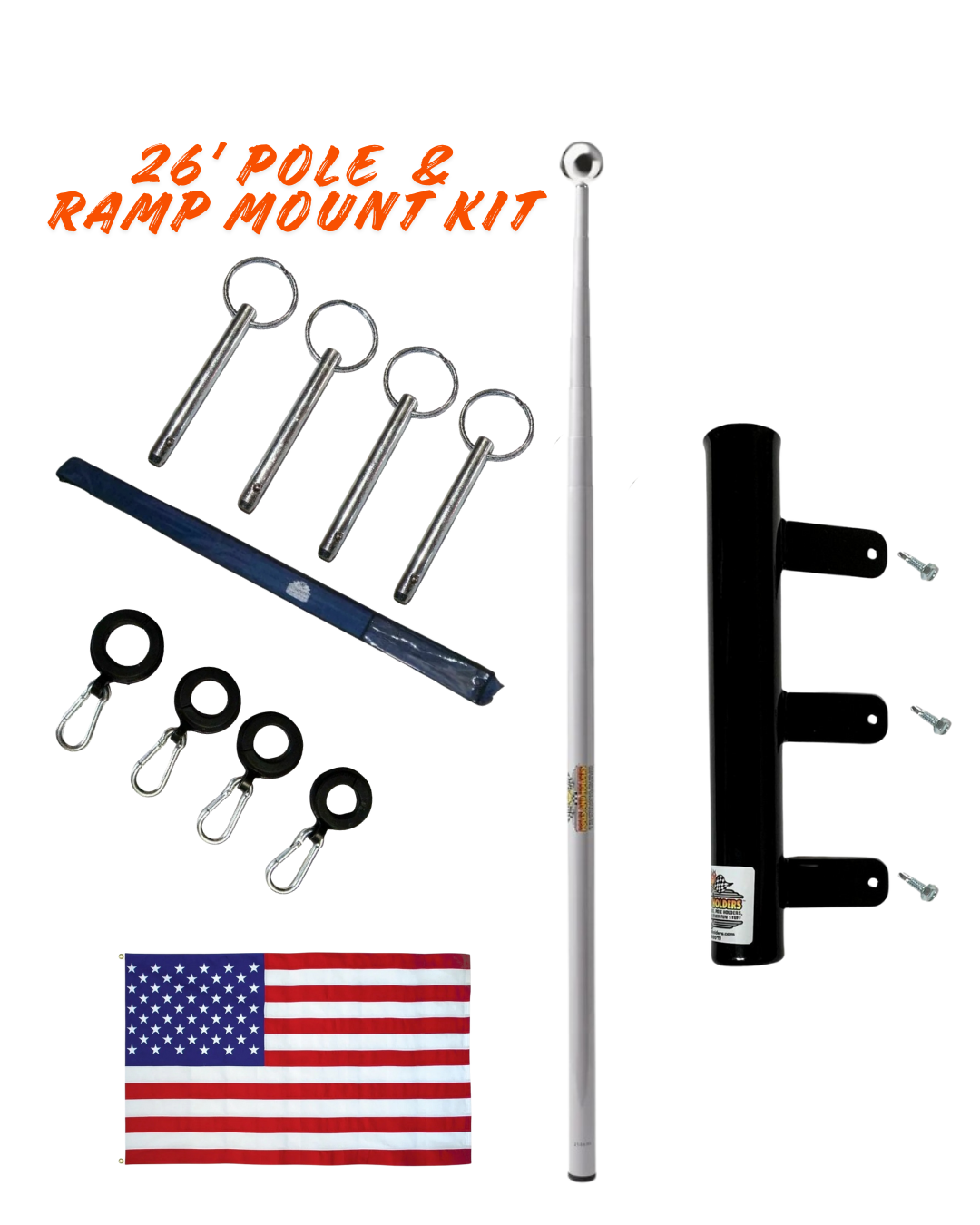 Telescoping Flagpole and Ramp Mount Kit