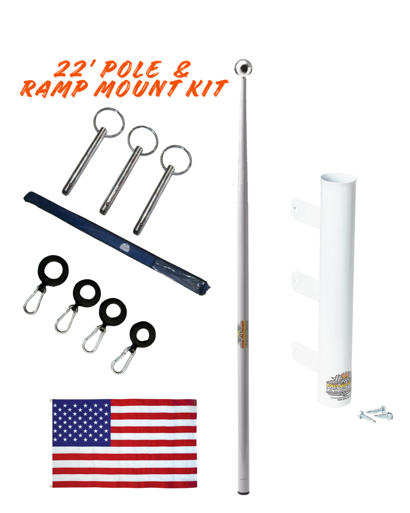 Telescoping Flagpole and Ramp Mount Kit