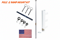 Mwhips 48" Camp Locator + Ramp Mount Flagpole Kit