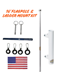 Telescoping Flagpole w/ Ladder Mount Kit