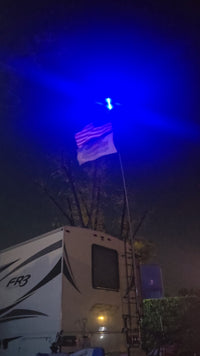 RV Telescopic Flagpole + Ladder Mount + 30" Poles & Holders Locator Kit