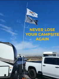 RV Telescopic Flagpole + 6" Frame Kit | Designed for Tow Trailers