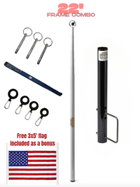 22' Pole & 6" Frame Holder Kit