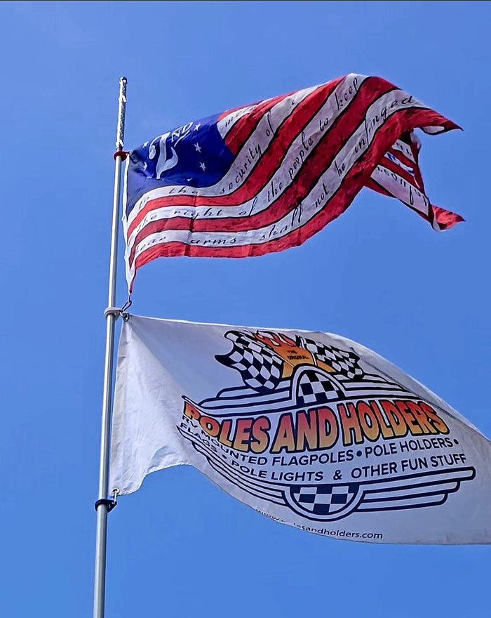 FREEDOM RINGS -  *NEW & IMPROVED*  4 RING SET TO FLY TWO 3X5' FLAGS