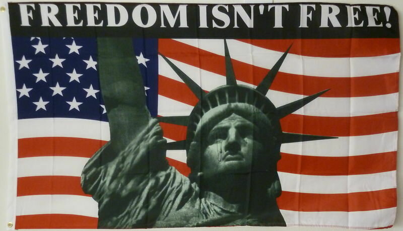FREEDOM ISNT FREE 3X5 FLAG