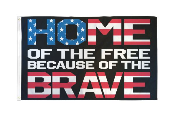 HOME OF THE BRAVE 3X5' POLY FLAG