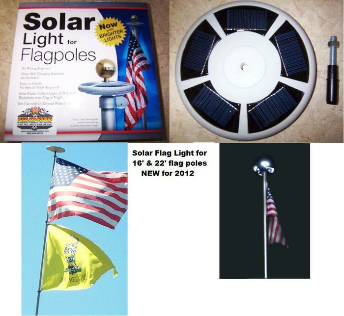 SOLAR FLAG LIGHT FOR FLAGPOLES