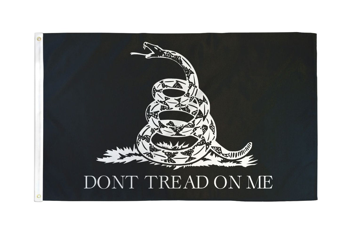 Don't Tread On Me (Black) 3x5' FLAG